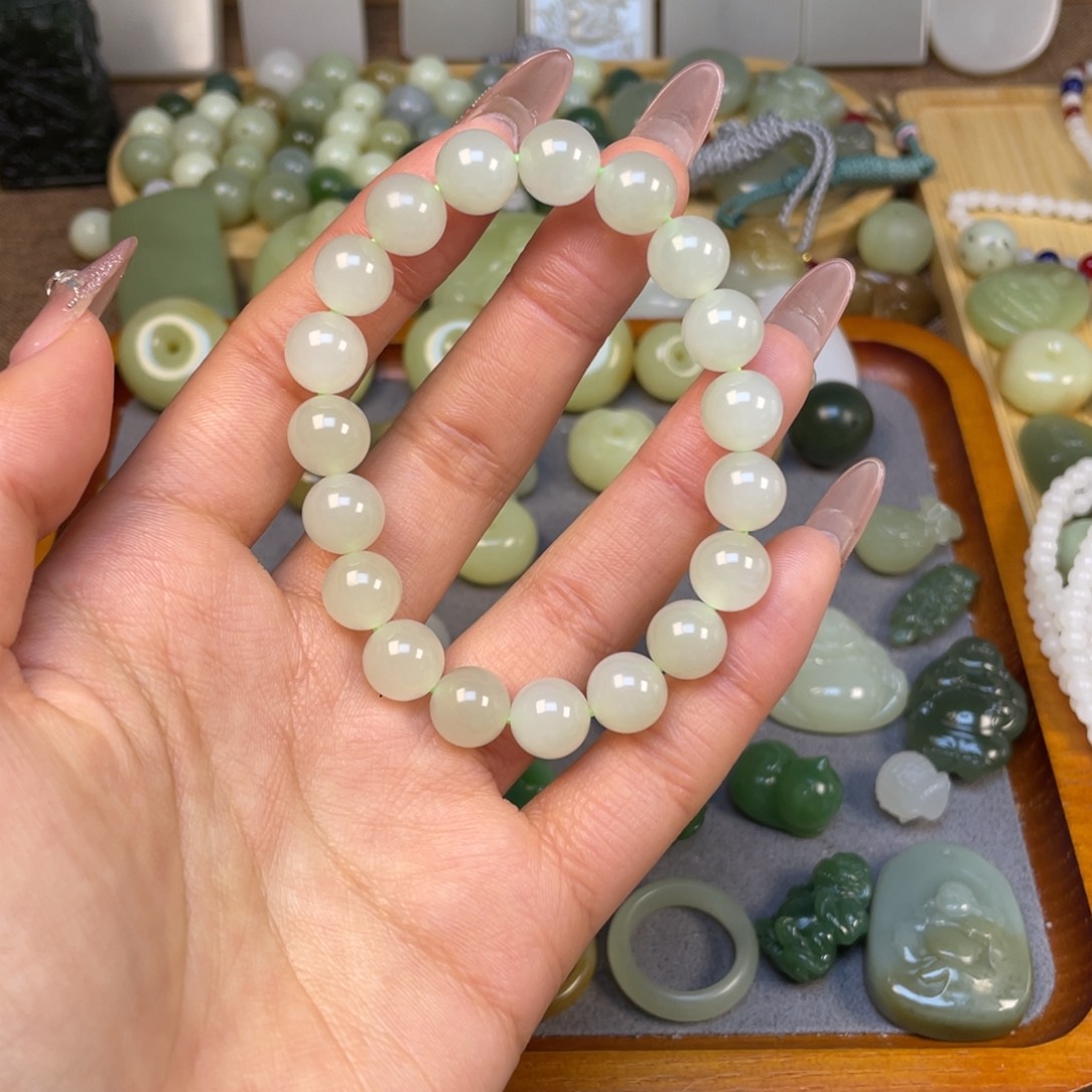 和田玉手串未镶嵌