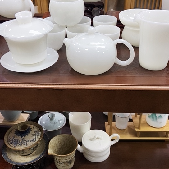 璞玉大套组茶壶，盖碗主人杯