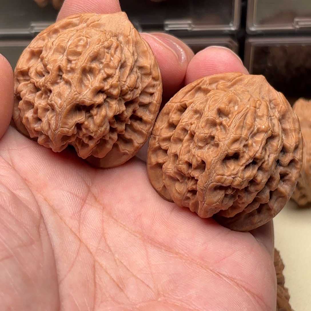 文玩核桃把件观音渡