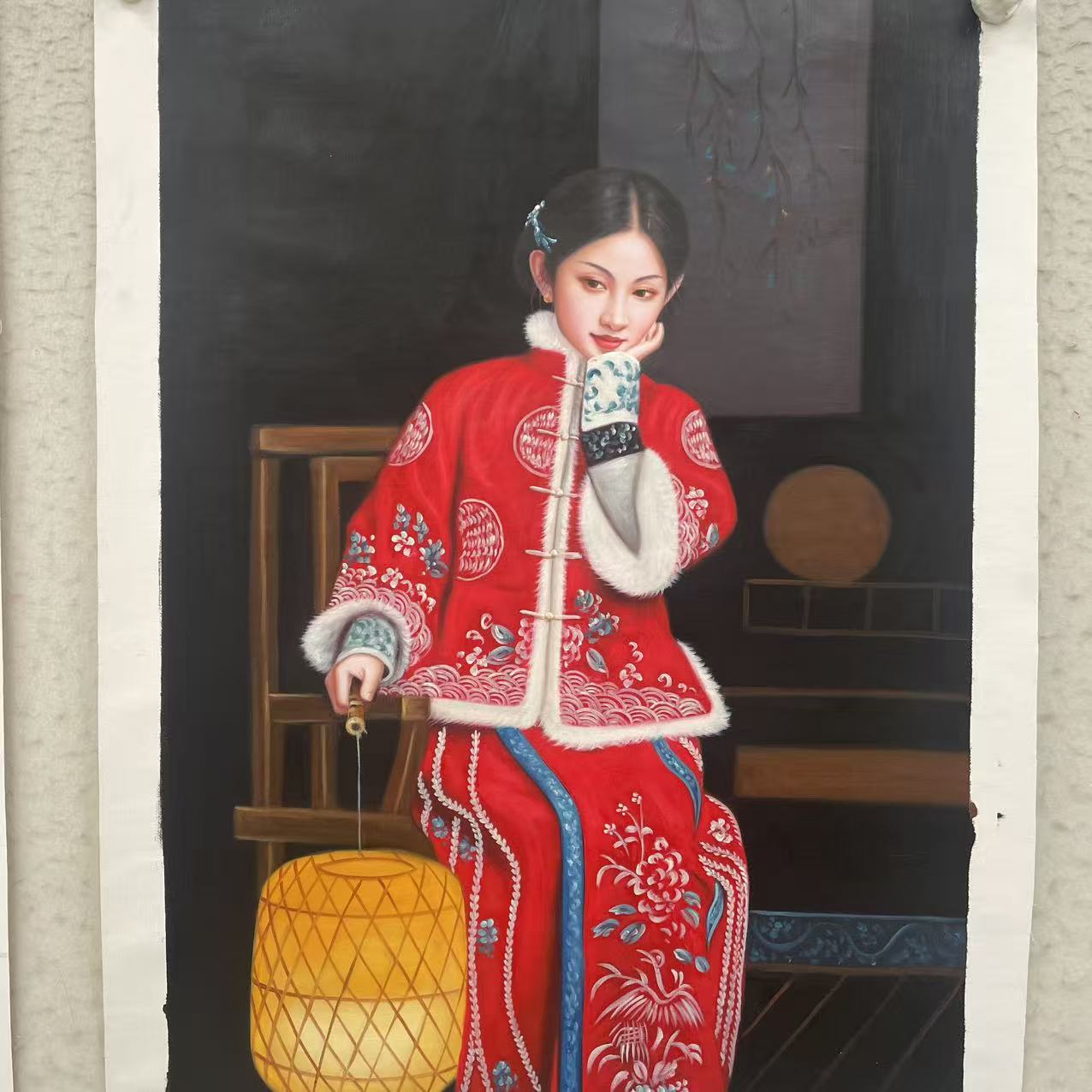 林彦新-中国新娘-提灯笼-约60-90厘米-油画-麻布