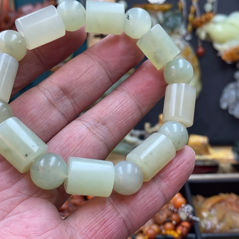 【闪购商品】蛇纹石玉手链未镶嵌