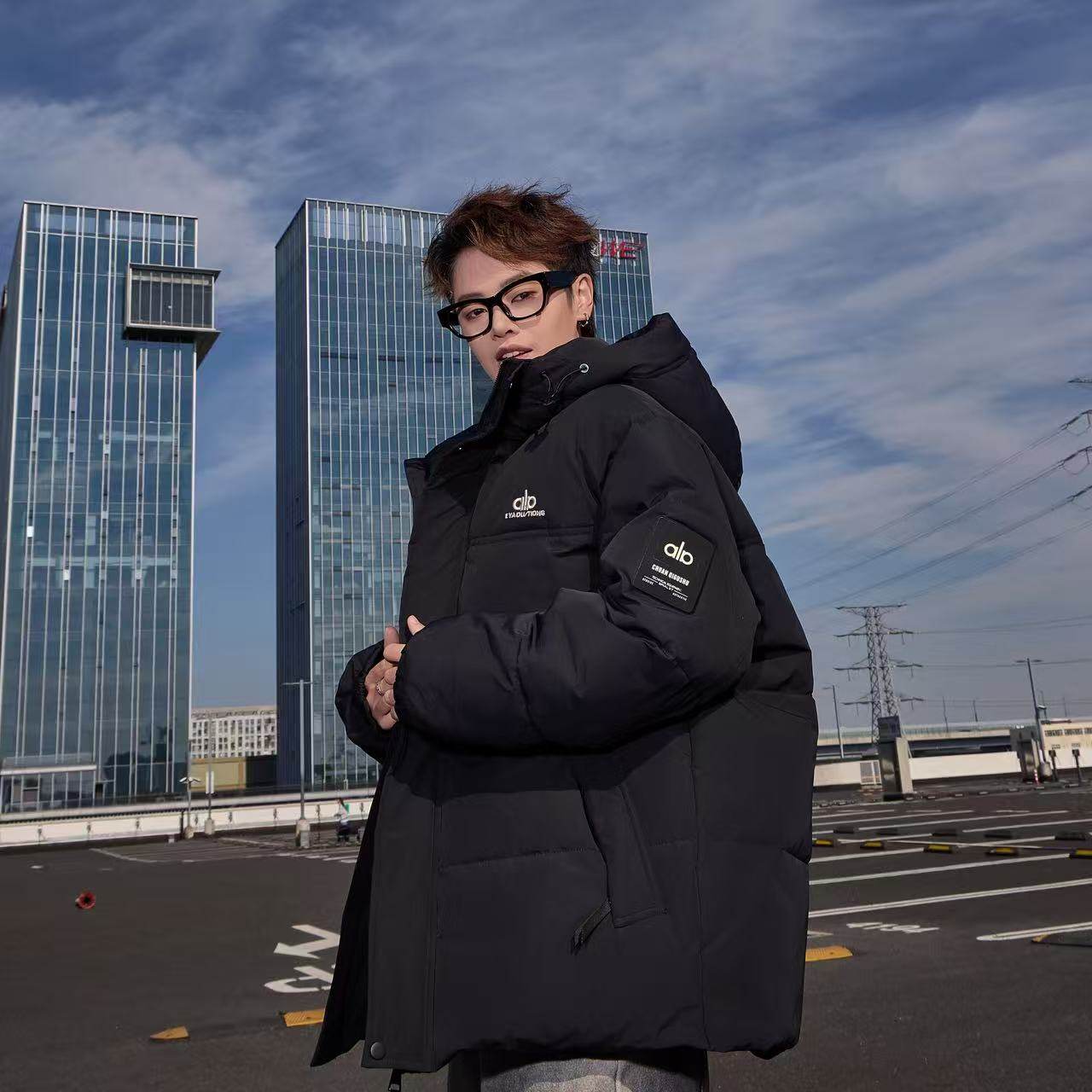 男童青少年字母AI0贴标刺绣棉服外套 89932（160-190）