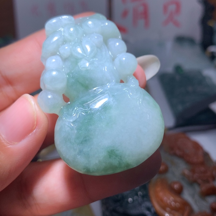 翡翠颈饰未镶嵌保真天然A货翡翠