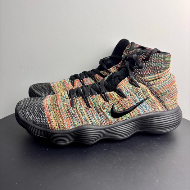 99新 NIKE/耐克 40.5码 hd2017 fk 黑彩虹 正品 中古球鞋