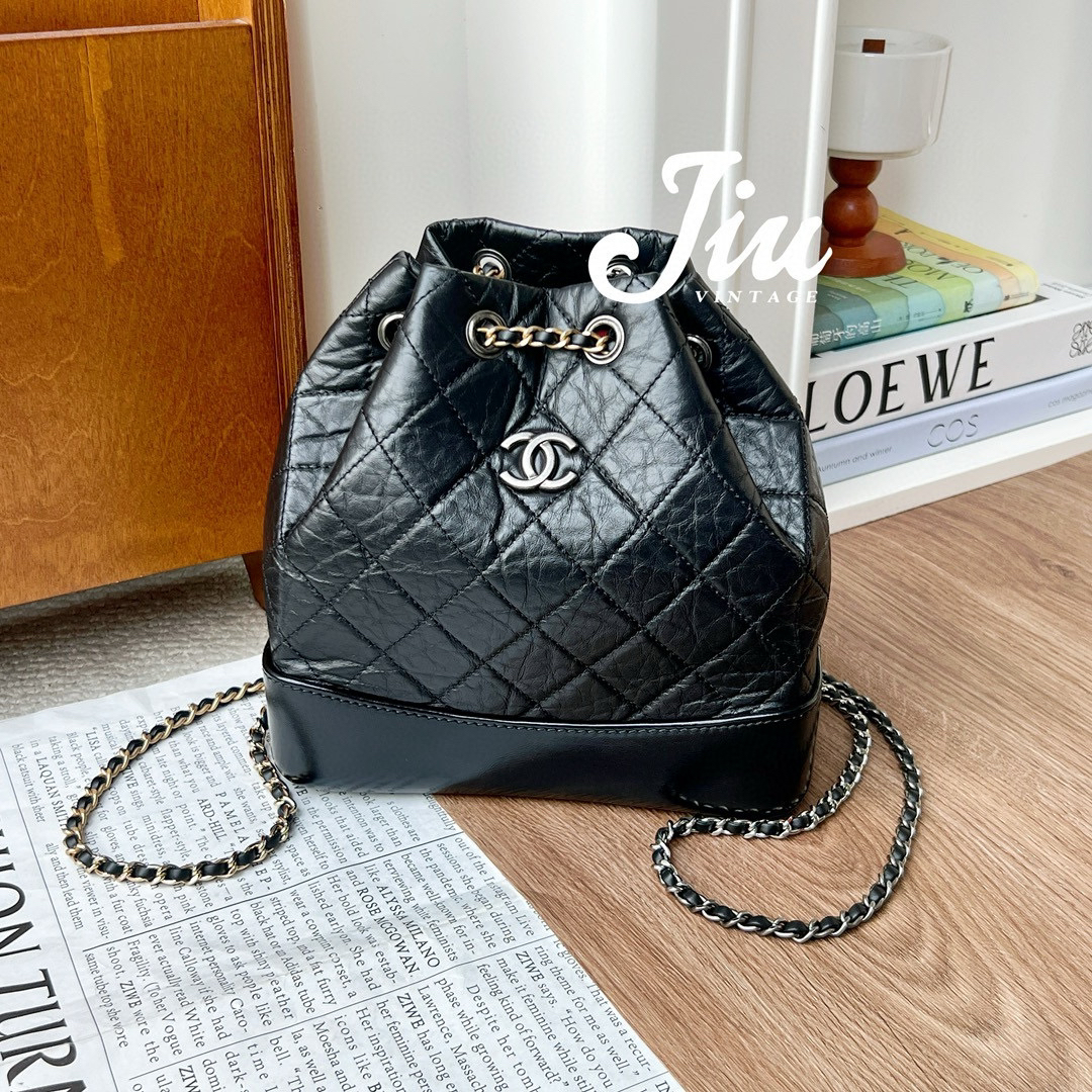 99新 Chanel/香奈儿 流浪双肩黑银小号芯片中检公JM12-1431