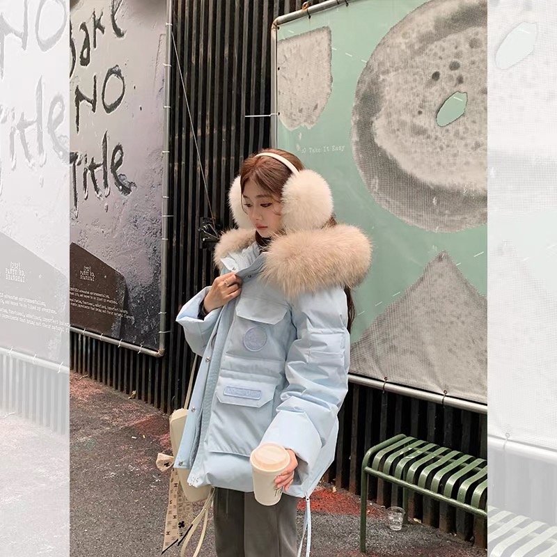 ◤冬日暖阳◢情侣加厚极寒工装中长款派克-#0813