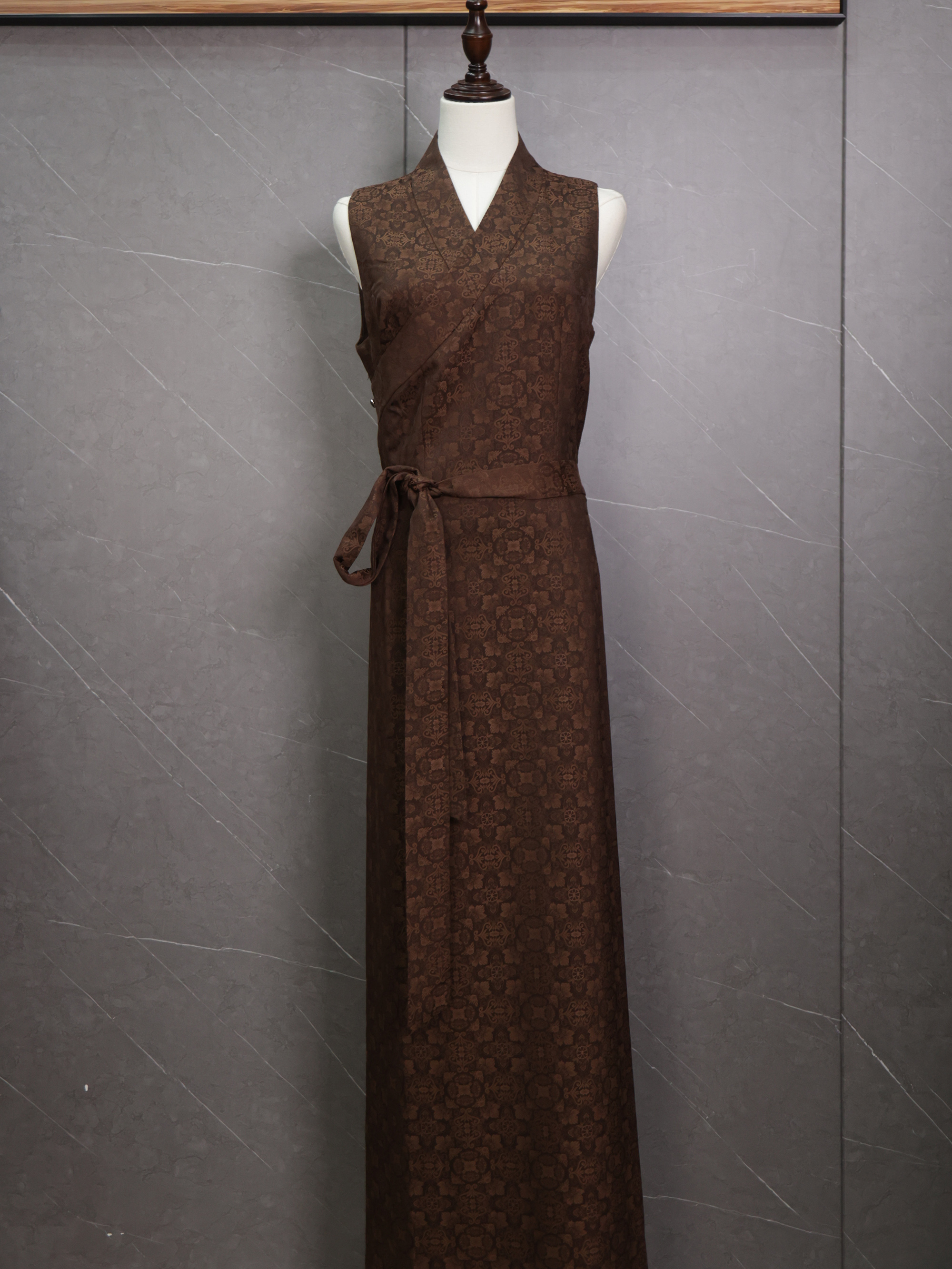 BLQ412无袖背心裙藏风连衣裙藏族服装女款V领民族风