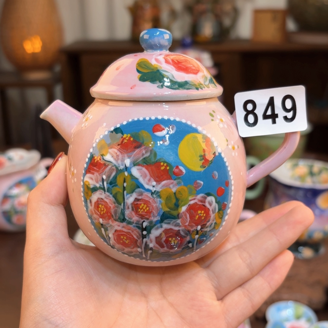 宁***慧景德镇手绘高温釉下彩陶瓷茶具