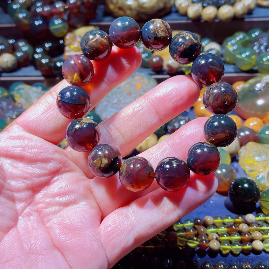 未镶嵌琥珀手链天然