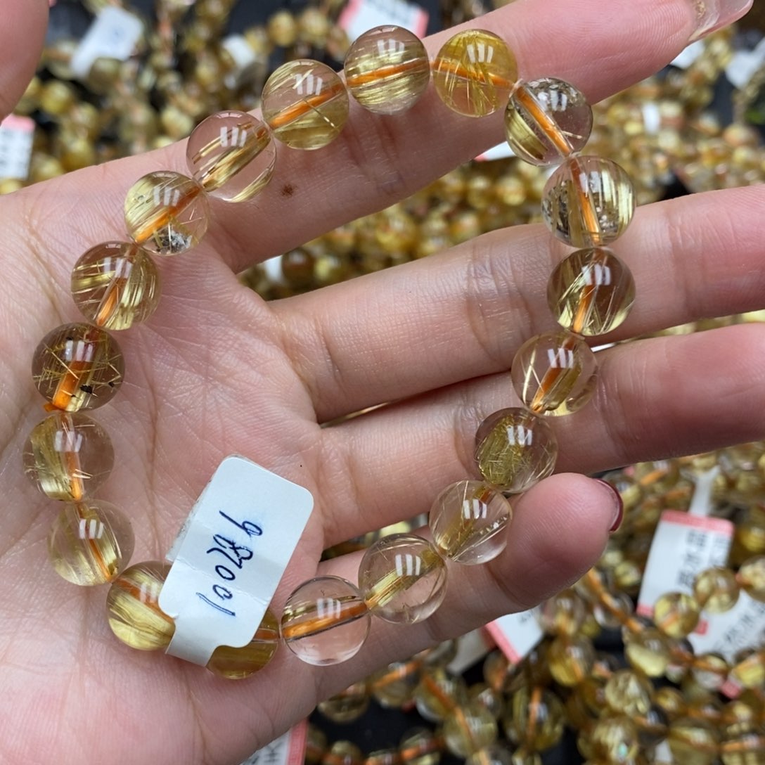 发晶手串未镶嵌卓慕水晶钛晶100286J