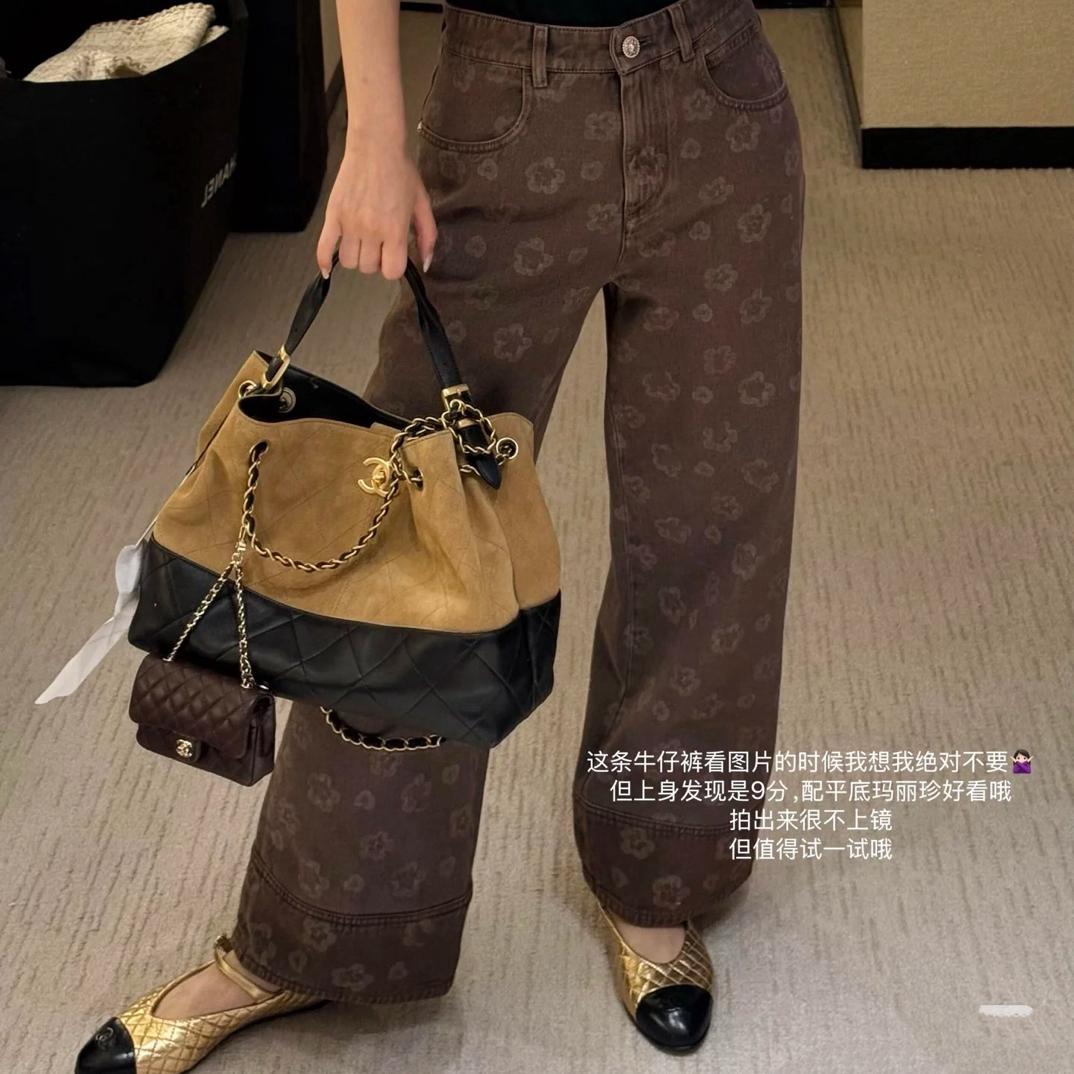 ZLB—设计款山茶花小香9分 直筒裤