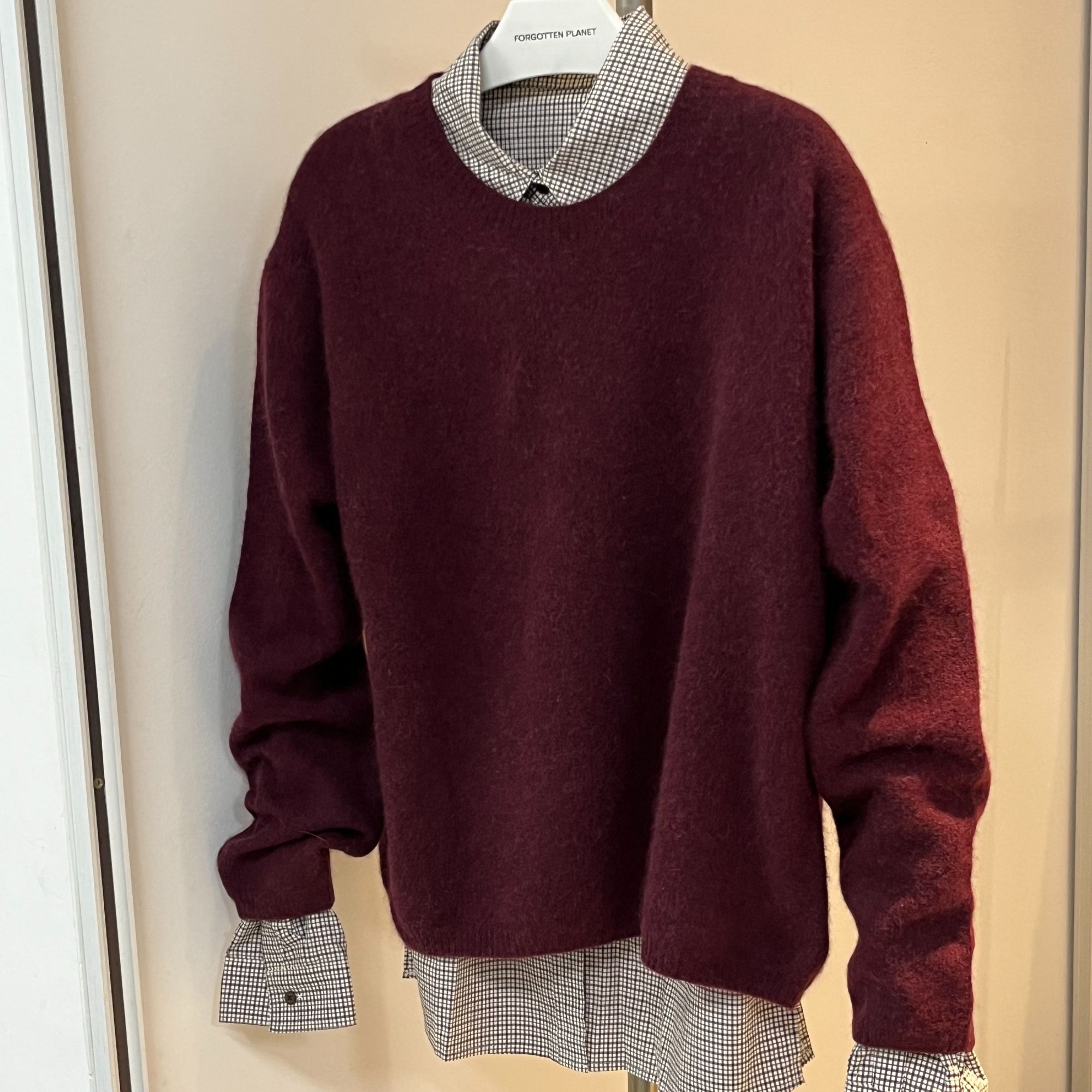 年底氛围感！！浆果色圆领针织衫