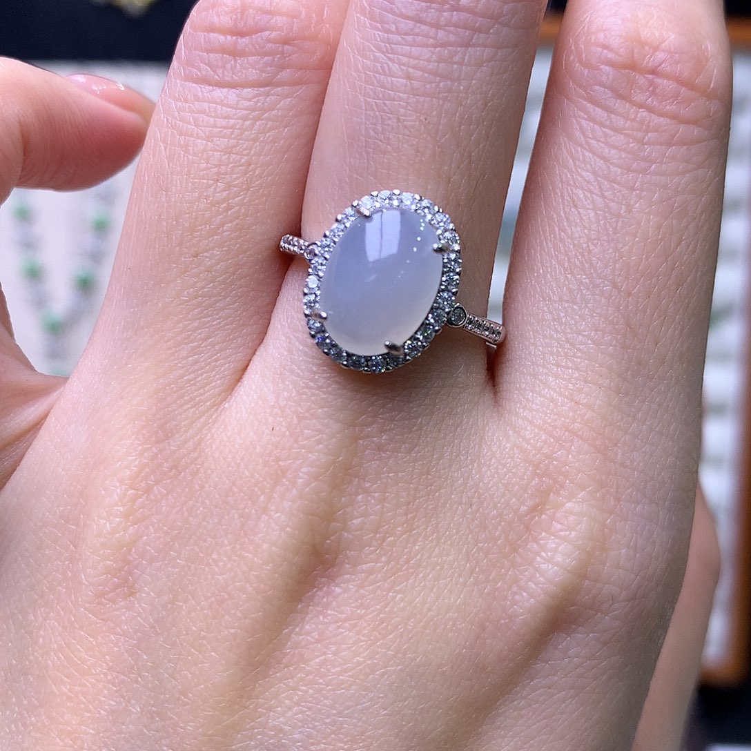 翡翠银S925镶嵌戒指