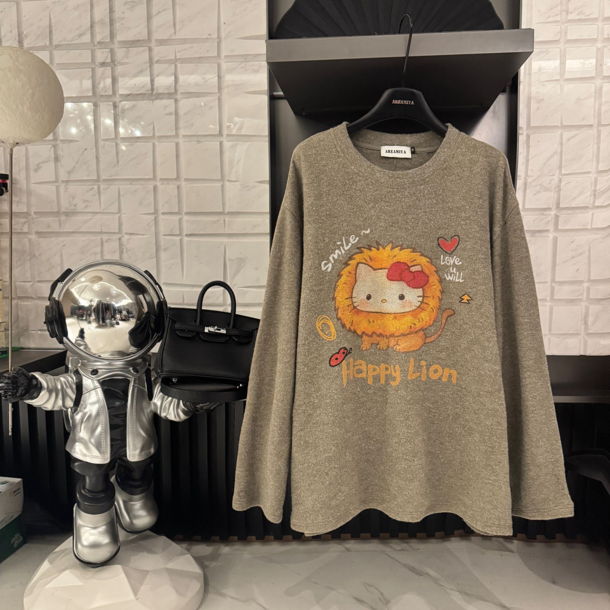 【我是狮子】女款秋冬百搭可爱KT圆领长袖T恤CP625