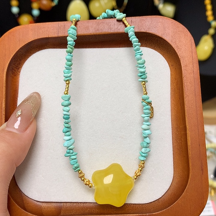 手链蜜蜡未镶嵌蜜蜡吊坠项链