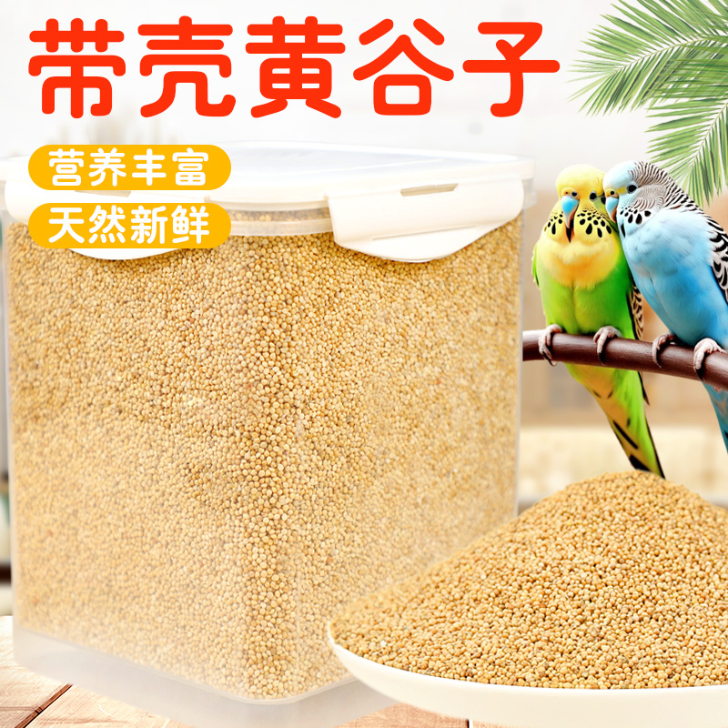 带壳新黄谷子虎皮鹦鹉玄凤牡丹文鸟等中小型鸟类专用鸟粮