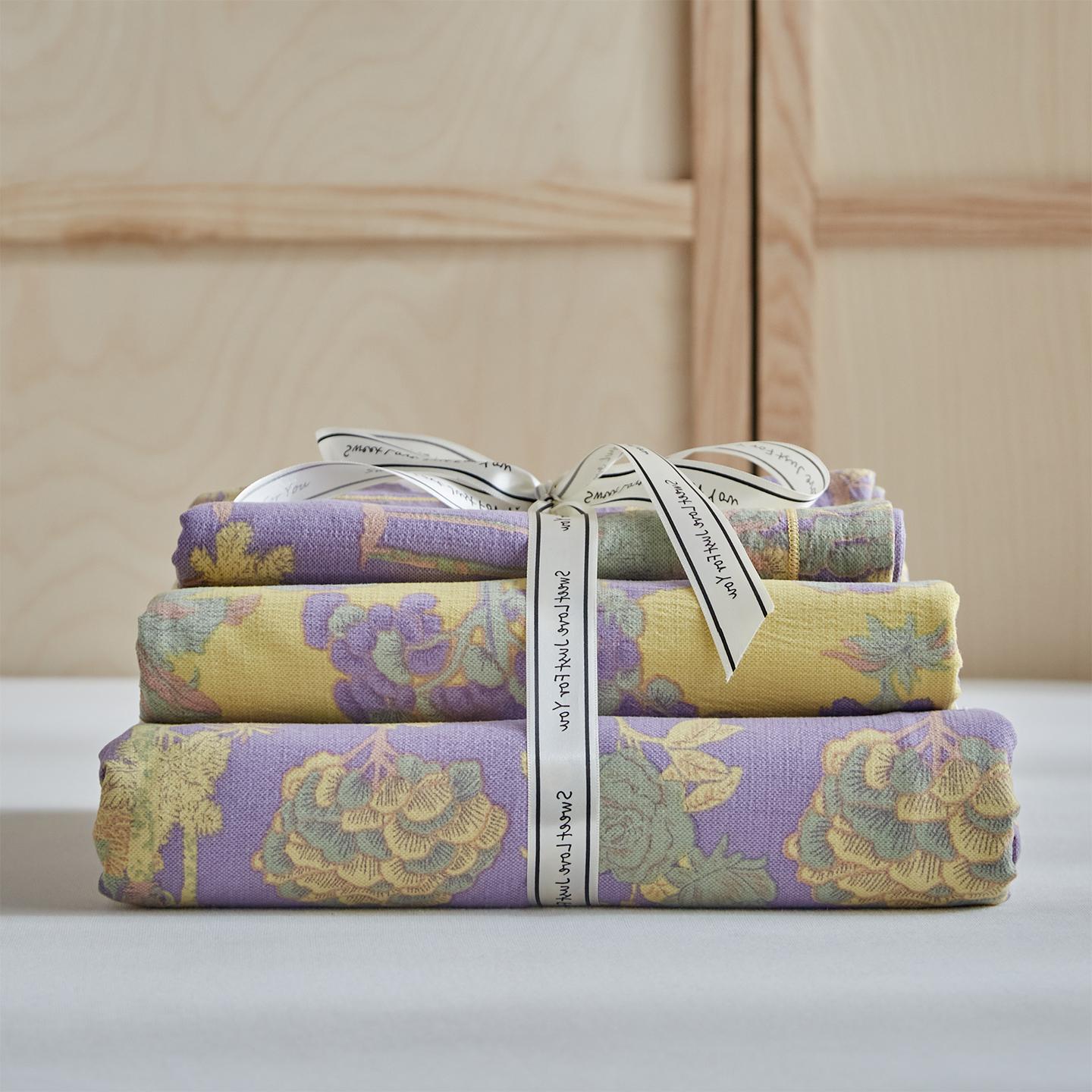 【董事长专属】高端色织双层纱四件套-韵紫