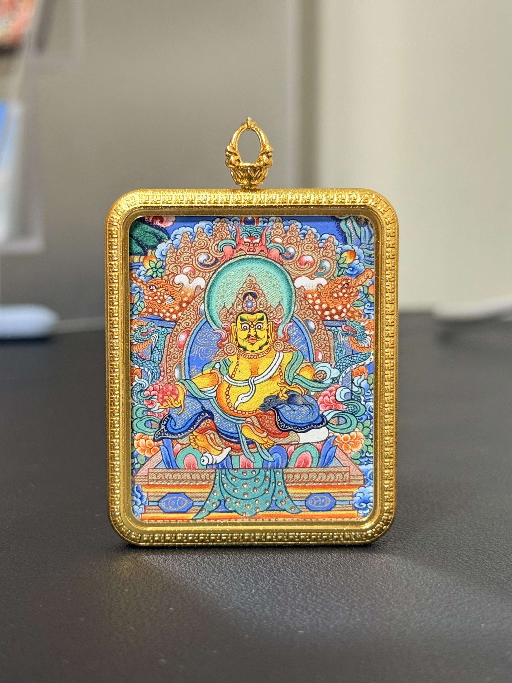 【黄cc|黄姥爷】4x5cm 手绘随身精品小唐卡 | 