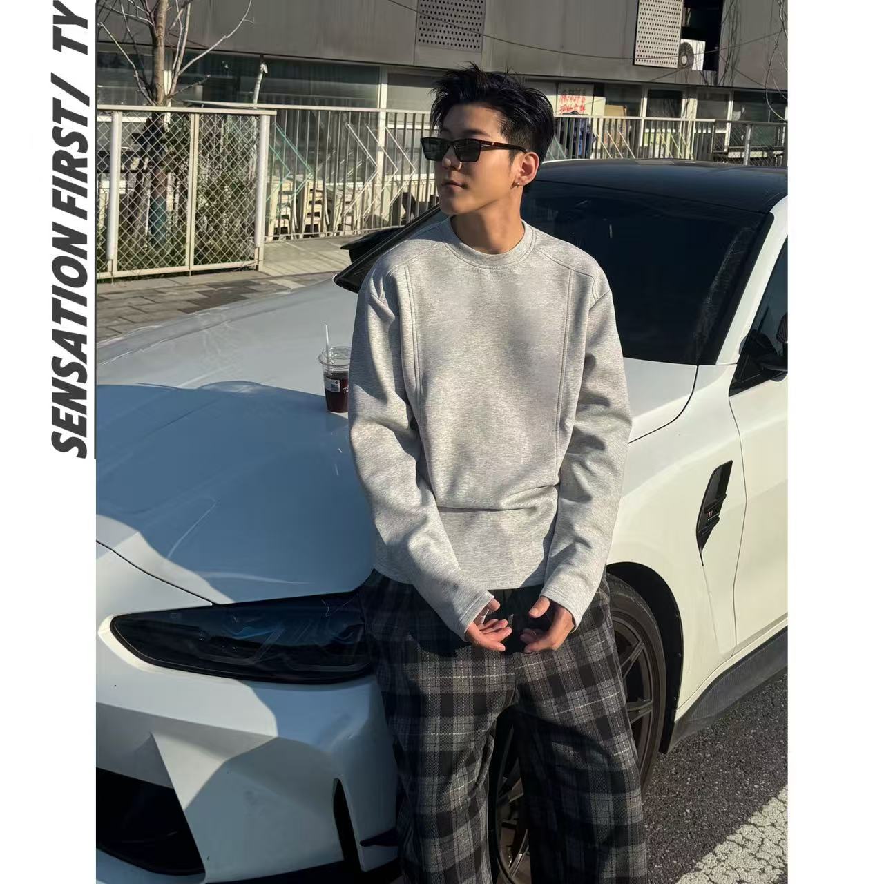 田野L  秋冬季曼巴棉320g重磅修身正肩立体裁剪长袖打底