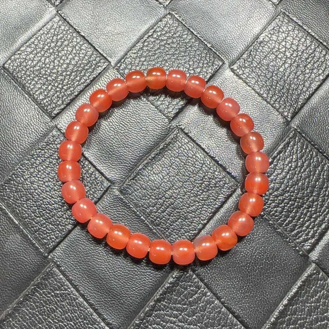 利****南红玛瑙未镶嵌手串7mm+