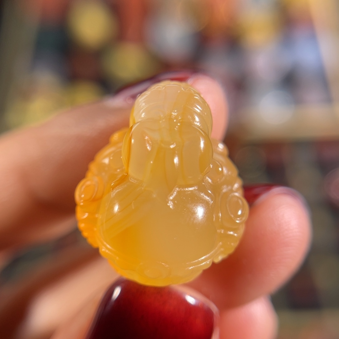 玛瑙/玉髓小庄黄冰小财主未镶嵌