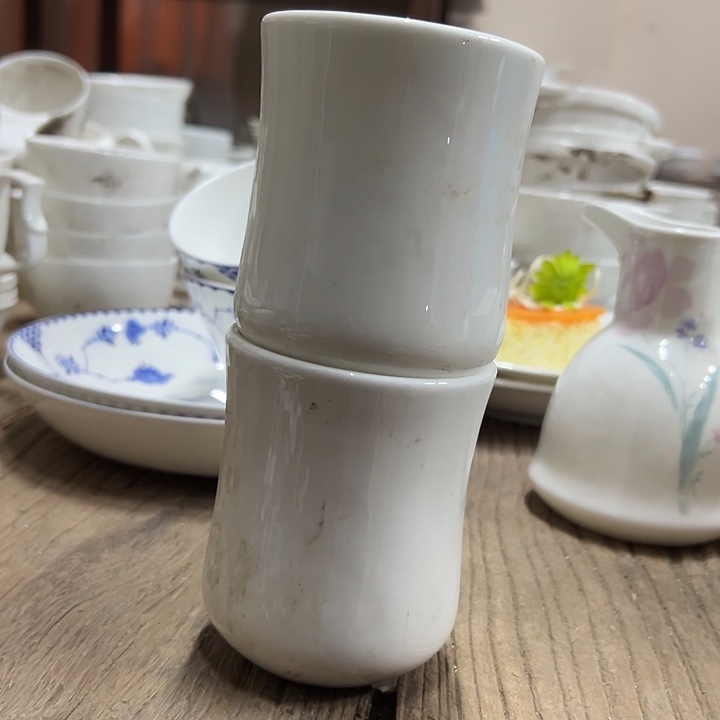 国营尾货骨瓷杯一对