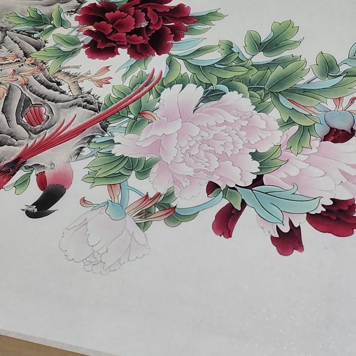 四尺斗方工笔牡丹