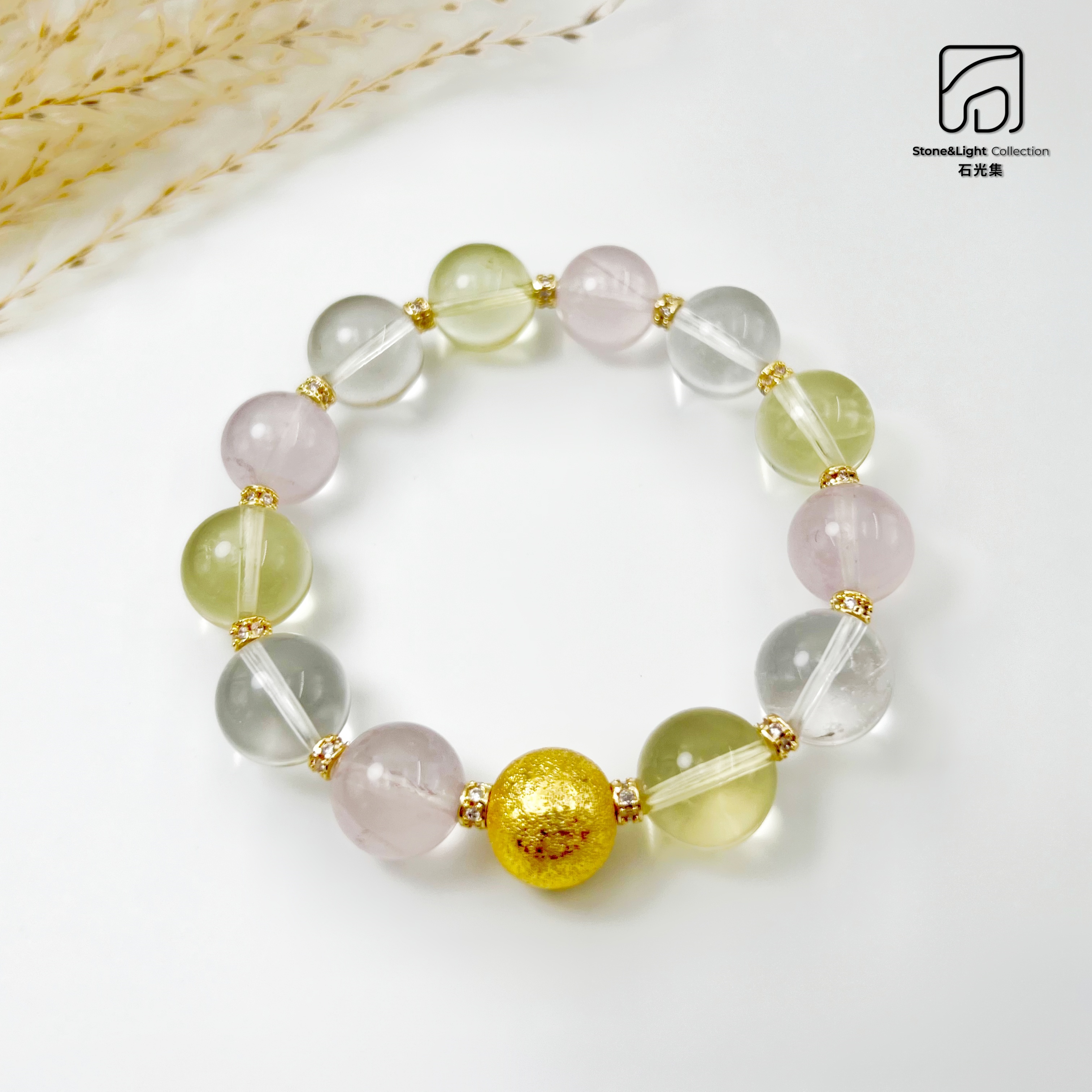 石光集『云间』白水晶 粉水晶 黄水晶 手链 SGJ111722 多样性发其一