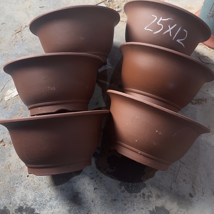 紫砂花盆大漏处理清仓一组特价