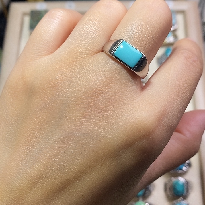 银S925镶嵌绿松石挂件