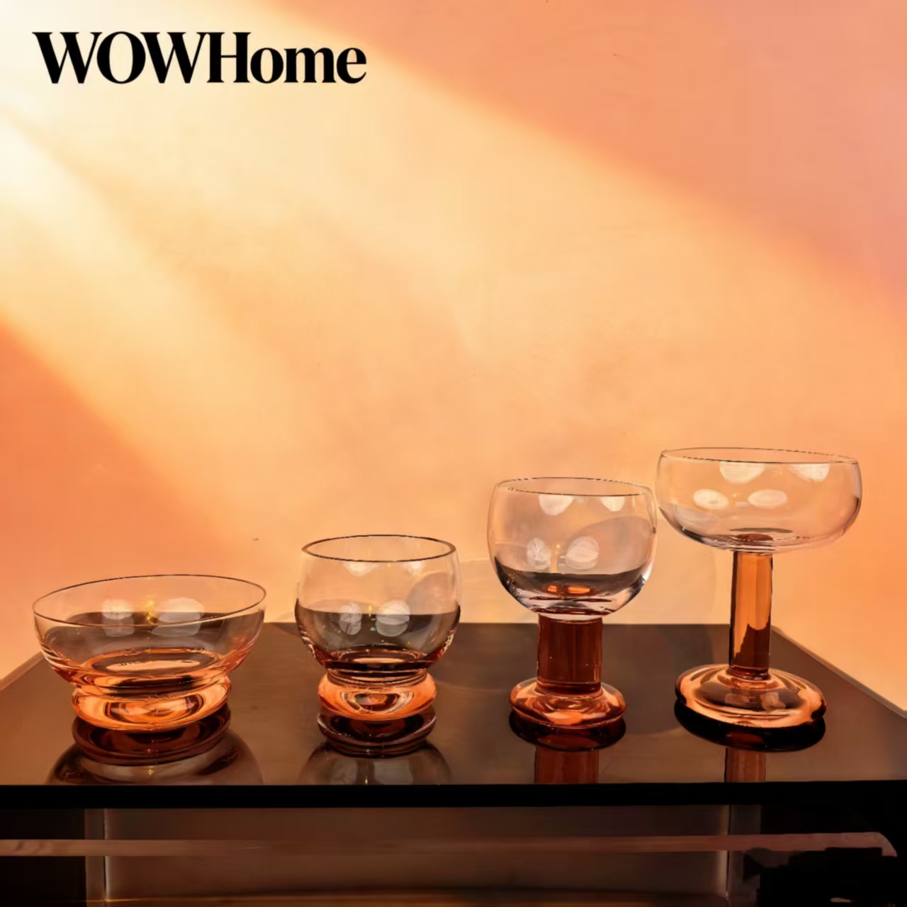 惊喜家欧式矮脚鸡尾酒杯香槟杯原色水晶玻璃个性简约酒杯家用微醺