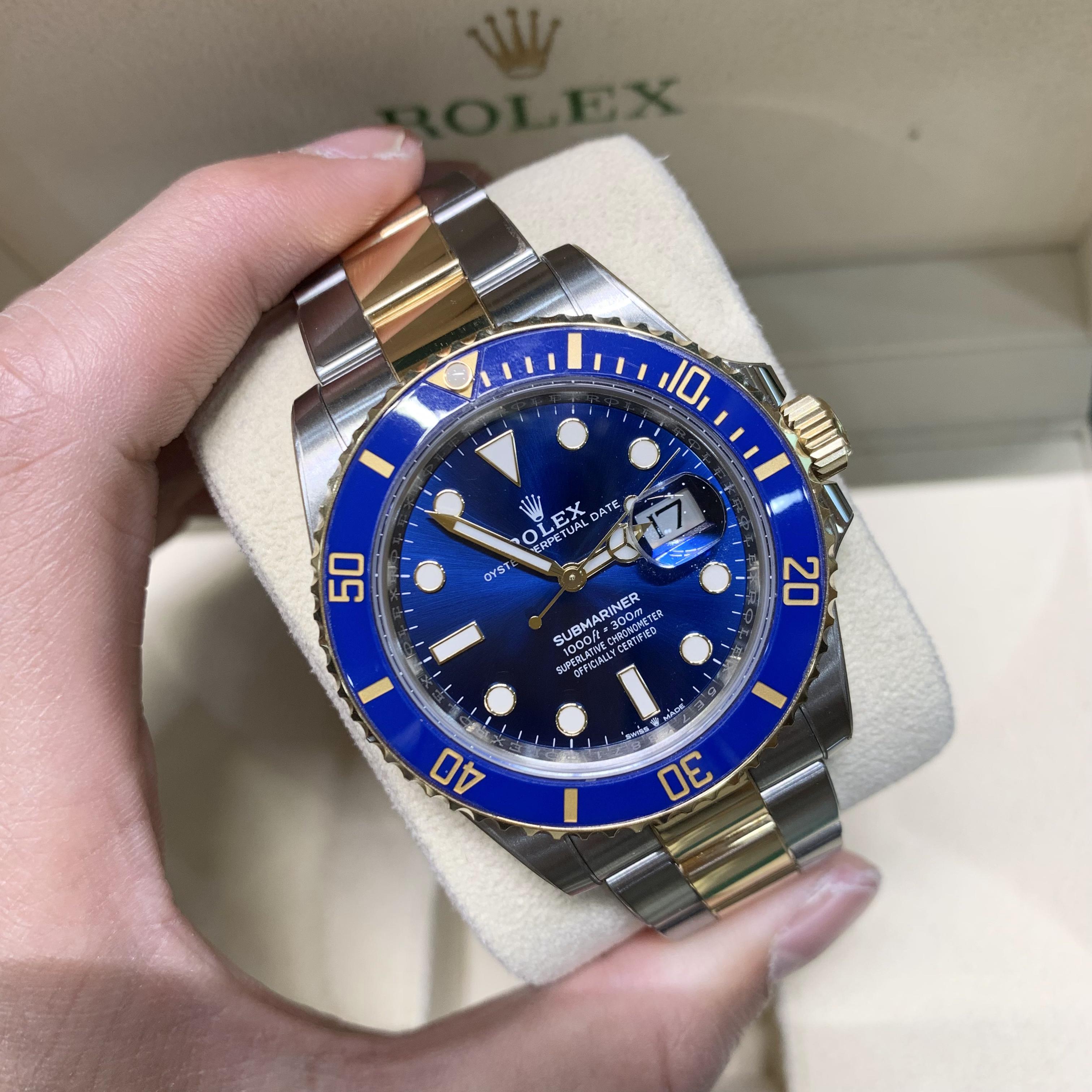 99新 Rolex/劳力士 M126613LB-0002 间金蓝 保卡 24年2月15日