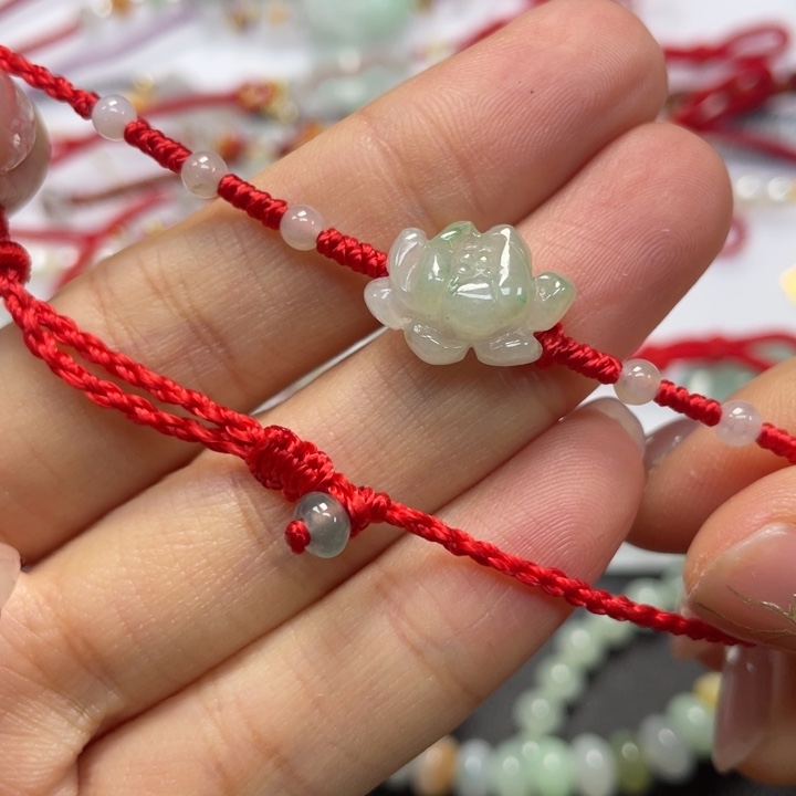 翡翠未镶嵌手绳脚链