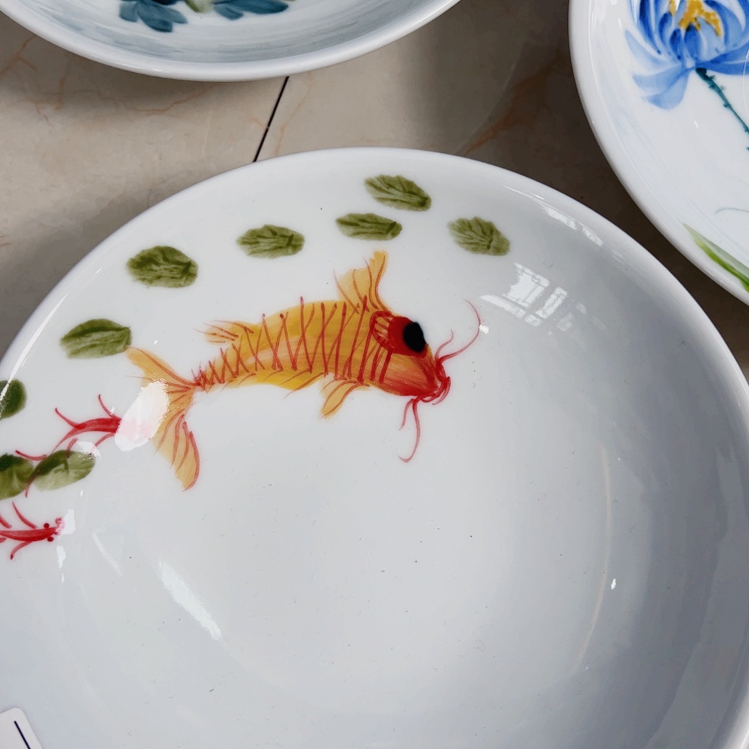 瓷片景德镇陶瓷手工手绘制作