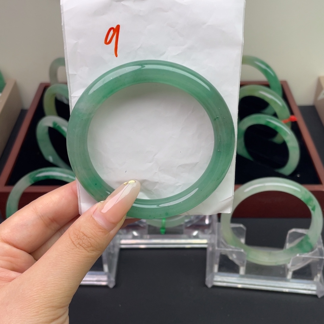 石英质玉（非洲翠）未镶嵌手镯9-58.4