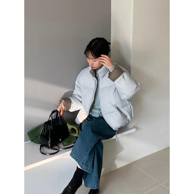 色新款立加厚显瘦白鸭绒宽松外套羽绒服拼女20241256领