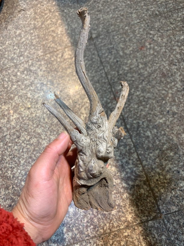 陈化崖柏手把件摆件文玩