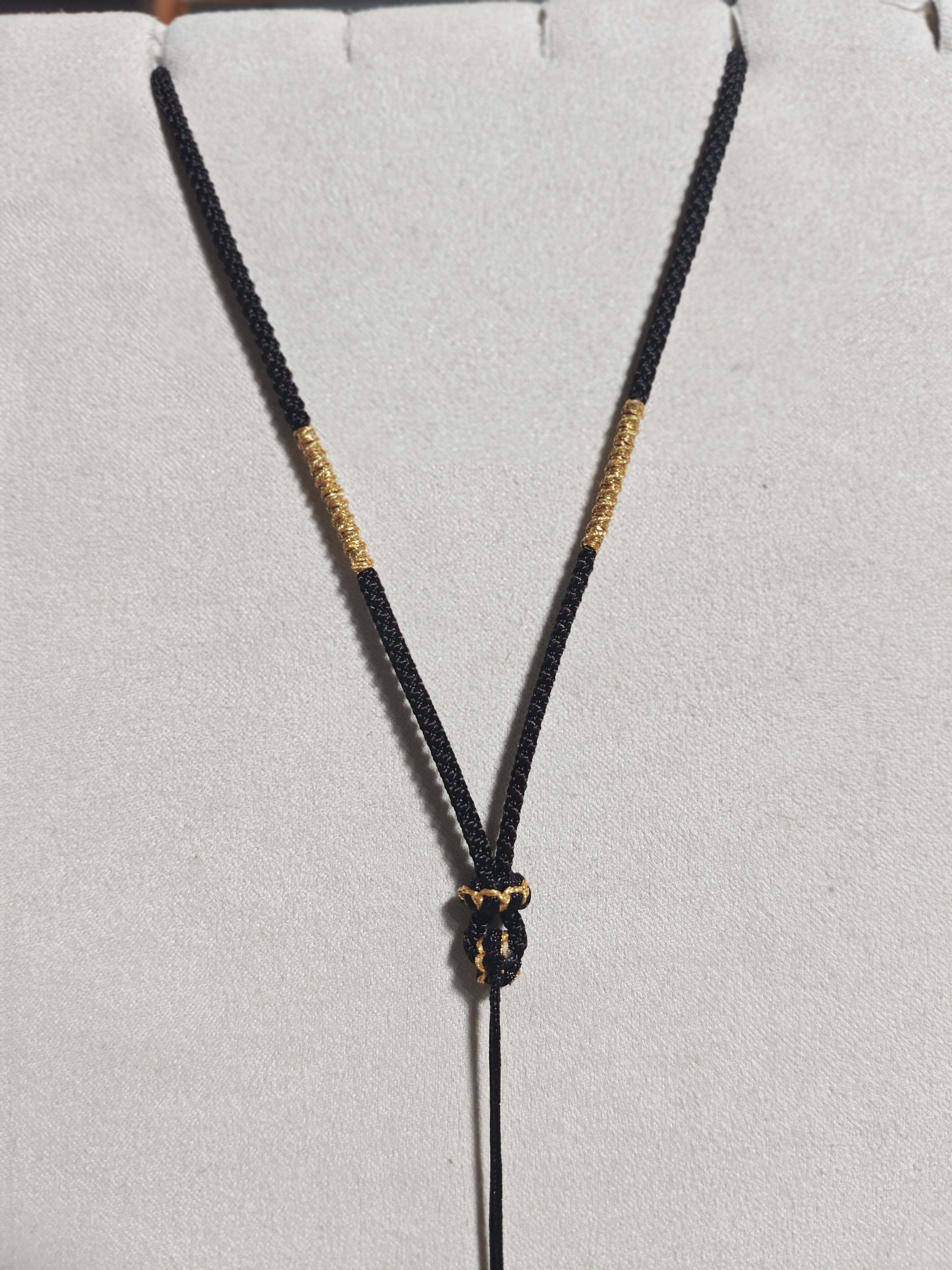 非金属涤纶项链 手工编织金线转运结简约细绳项链绳无事牌挂件绳