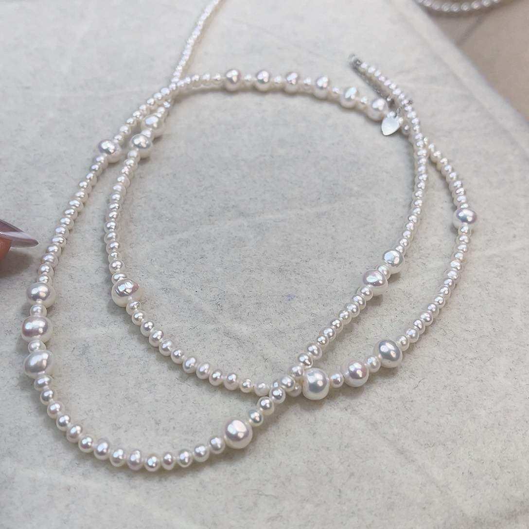 银S925镶嵌颈饰淡水珍珠