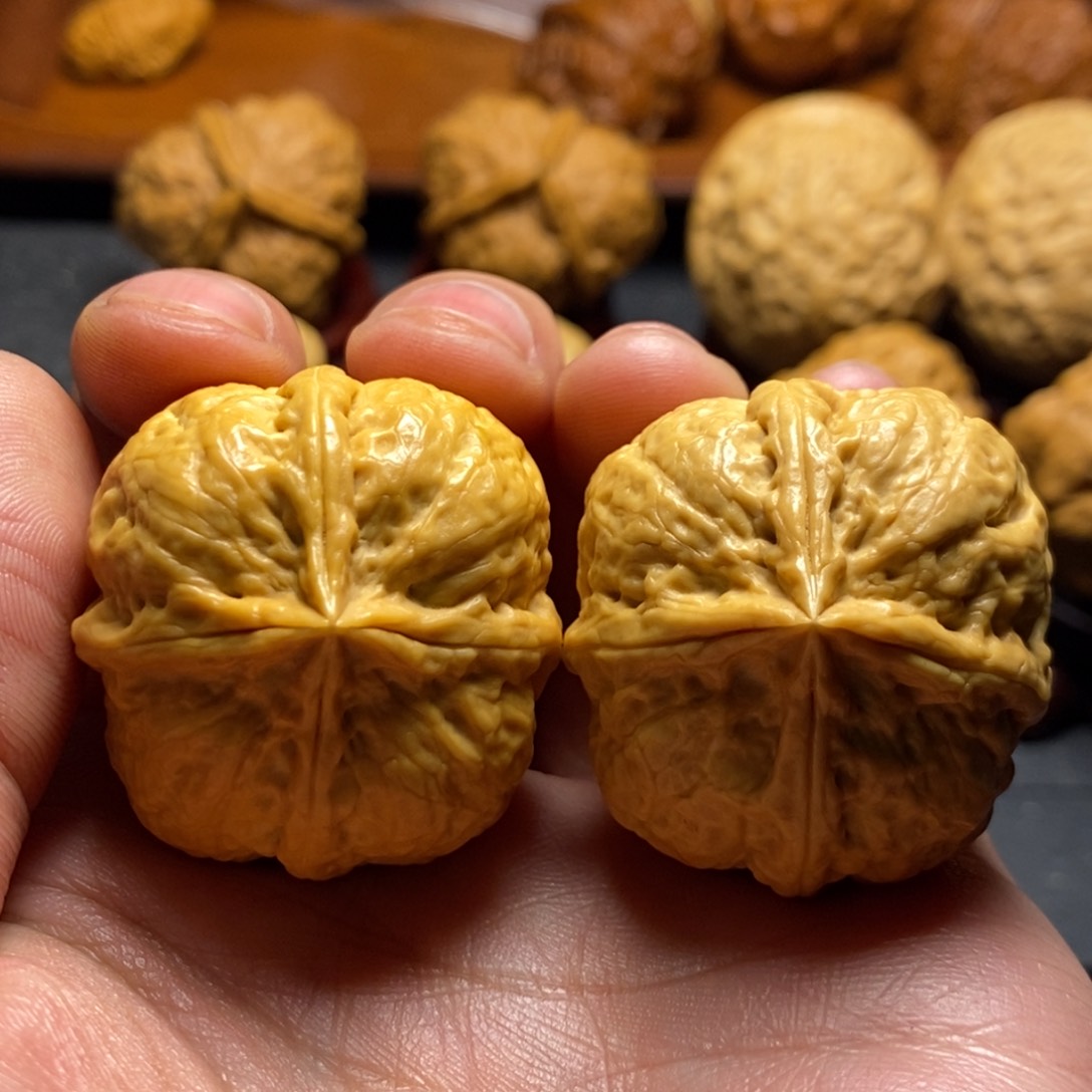 文玩核桃把件37尺方糖四棱