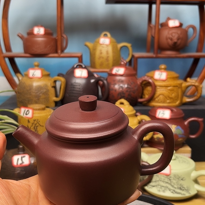 紫砂茶壶微瑕不带证书礼盒22cc