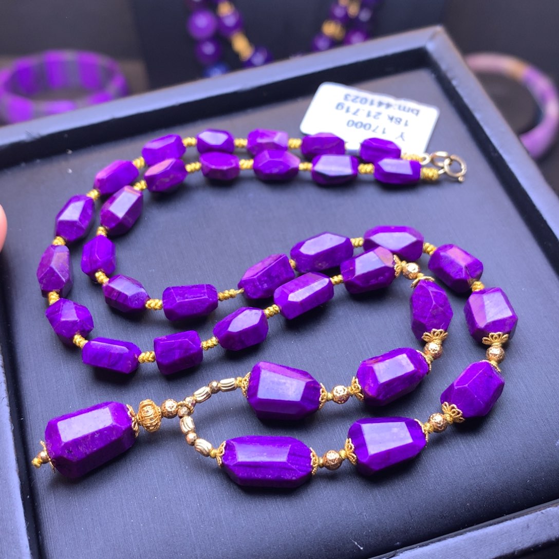 苏纪石（舒俱来）18K金镶嵌项链