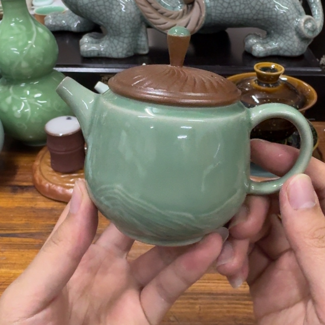 龙泉青瓷茶具微瑕7551
