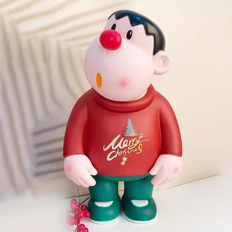 【圣诞限定】新款大号圣诞胖虎带围巾家居装饰品玄关摆件送礼专属