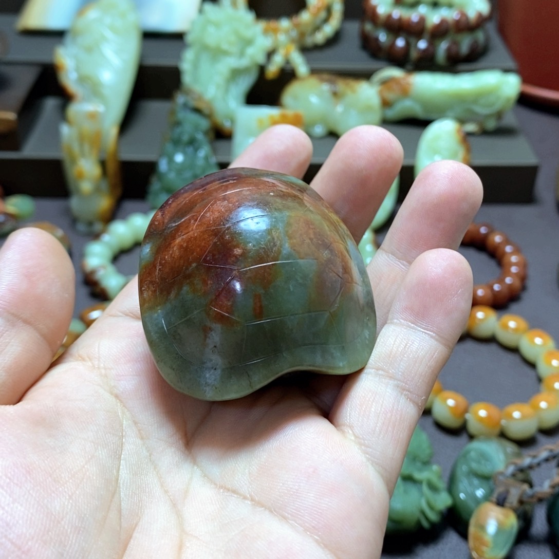 未镶嵌透闪石质玉把件