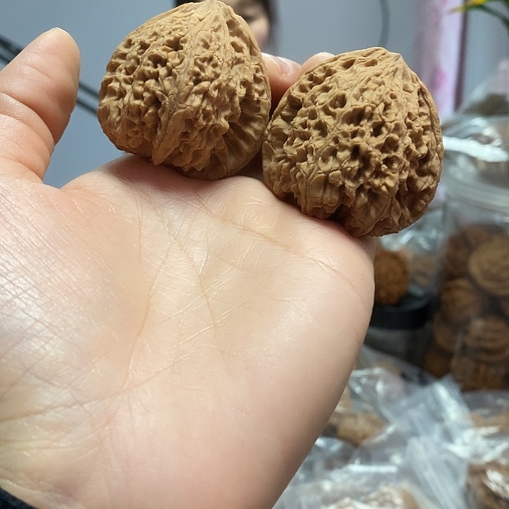 文玩核桃把件43虎头王小众