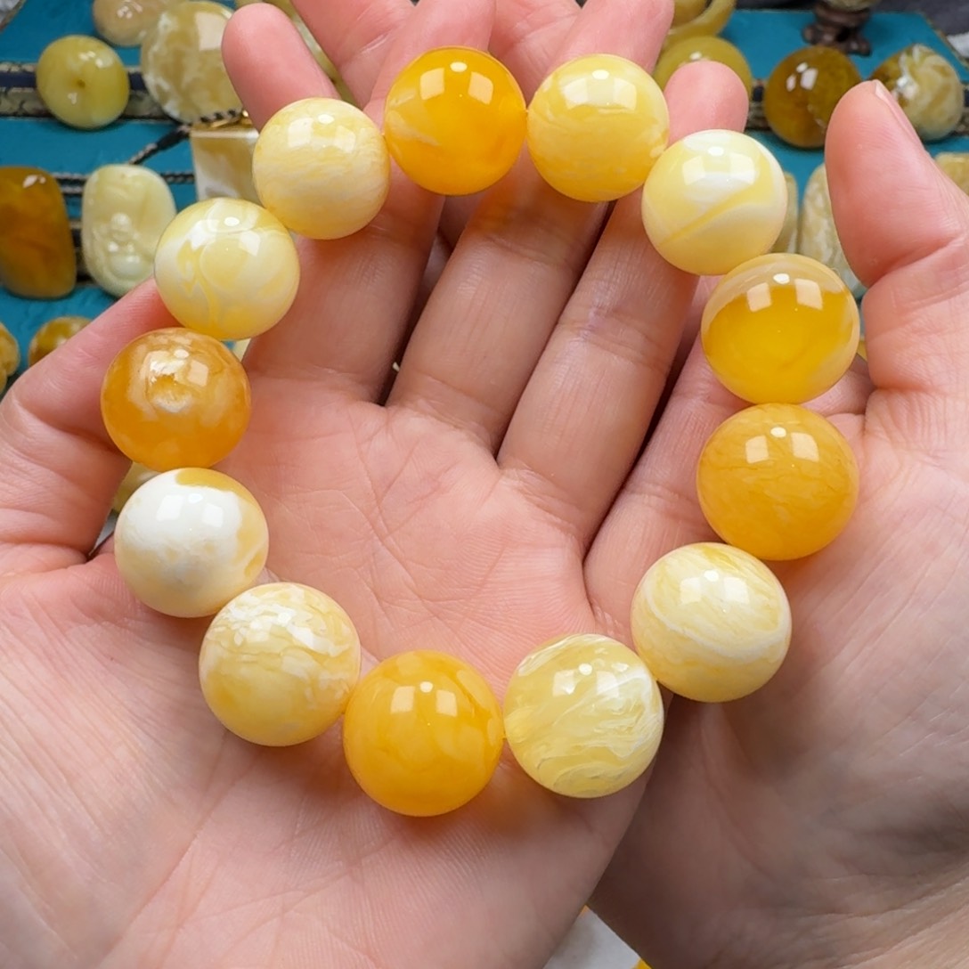 琥珀手链未镶嵌蜜蜡