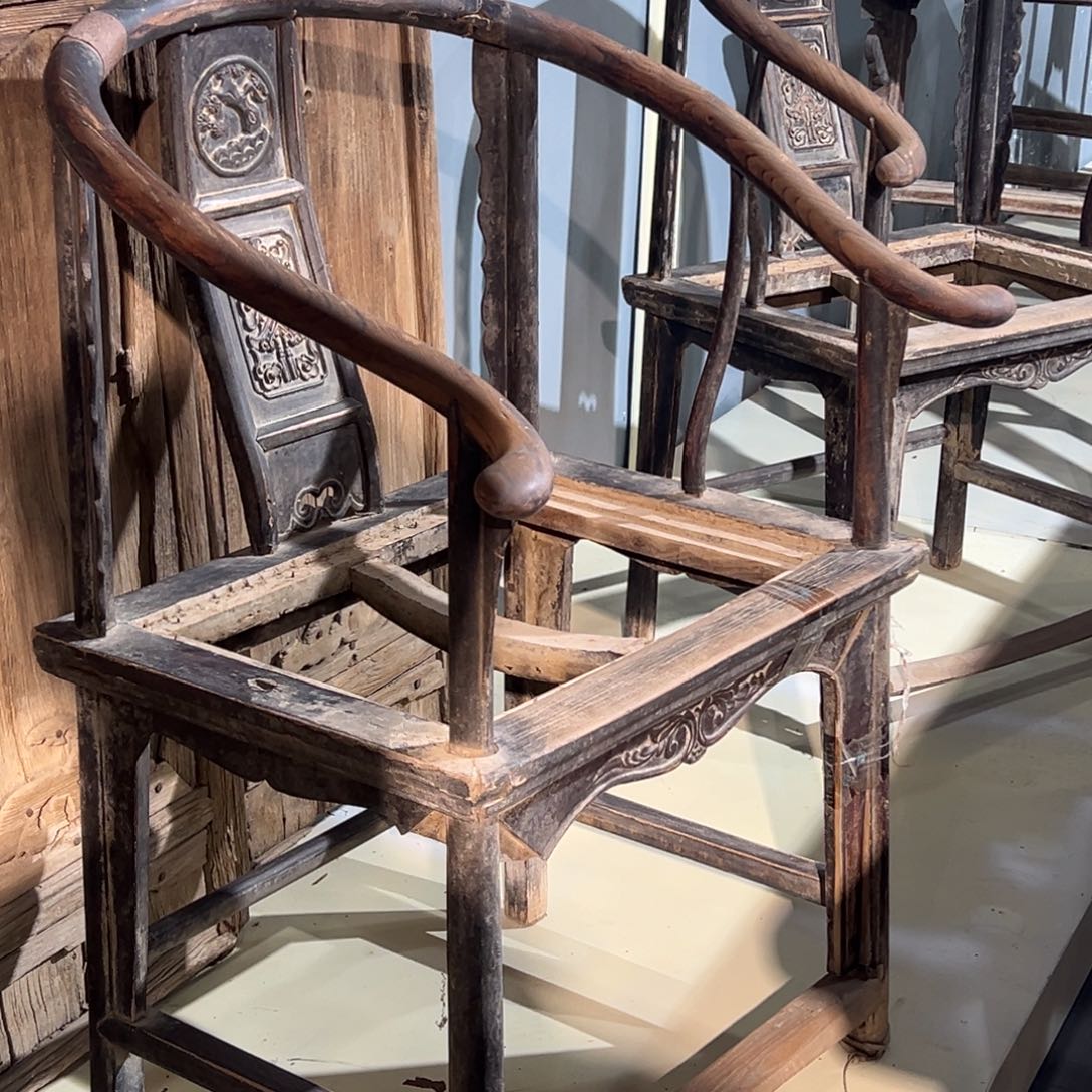 楠木圈椅一对不包邮