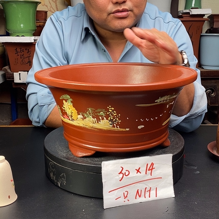 紫砂花盆货号一只NH1