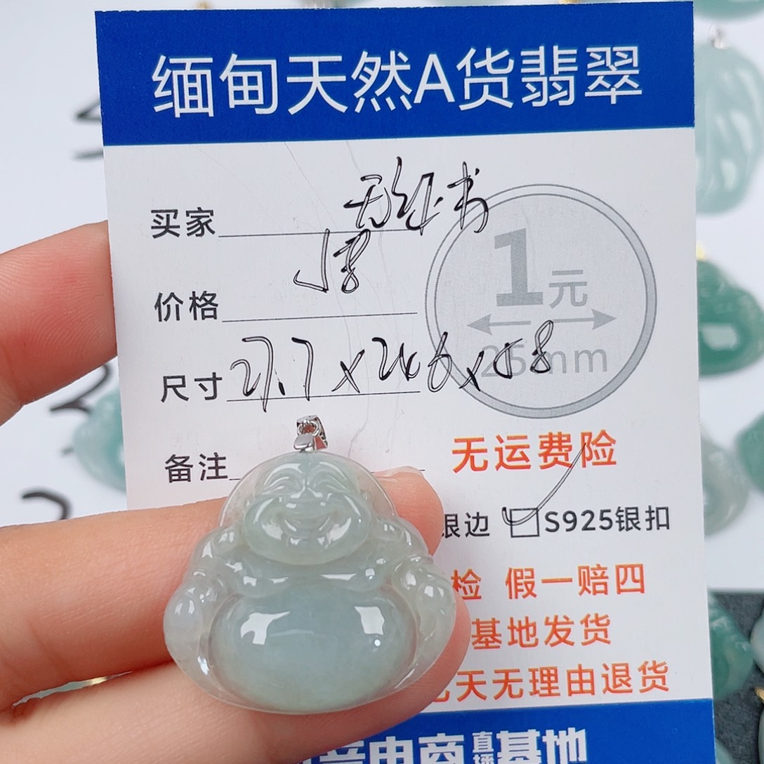 翡翠银S925镶嵌颈饰翡翠